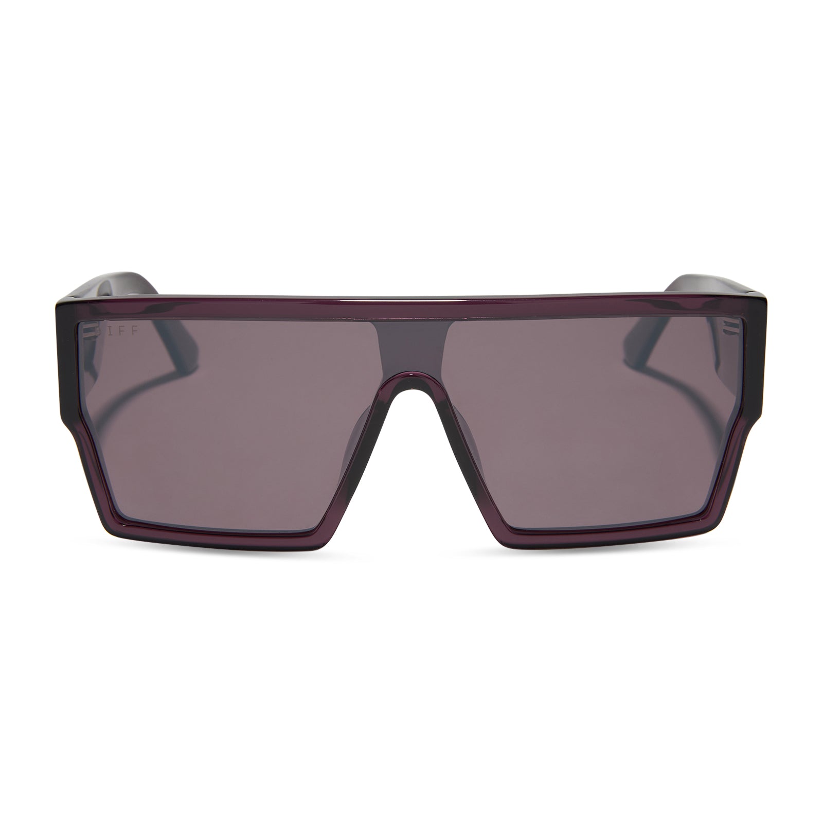 ELECTRA - AUBERGINE + AUBERGINE W SILVER FLASH SUNGLASSES