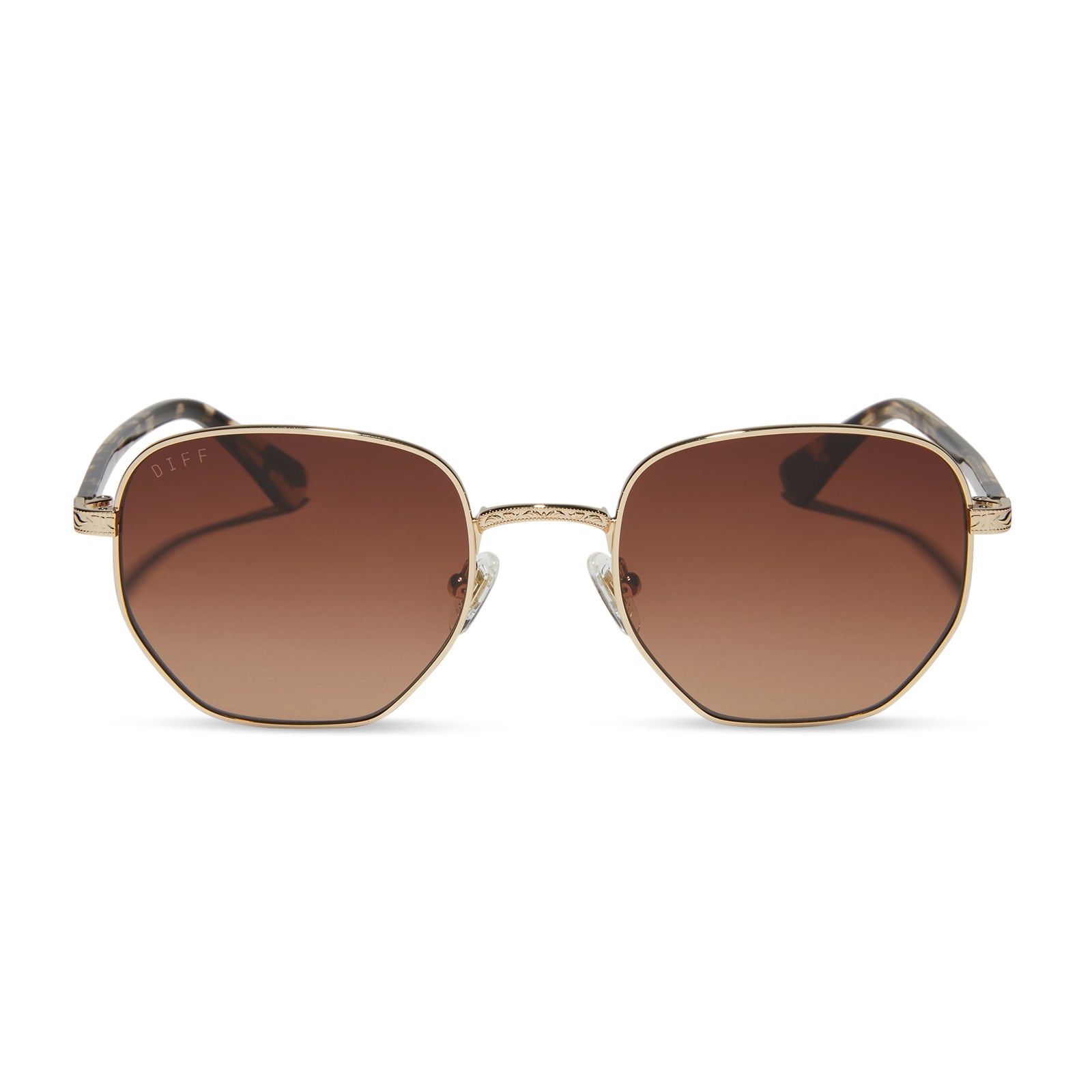 JESSIE JAMES DECKER - JJD + GOLD + BROWN GRADIENT SUNGLASSES