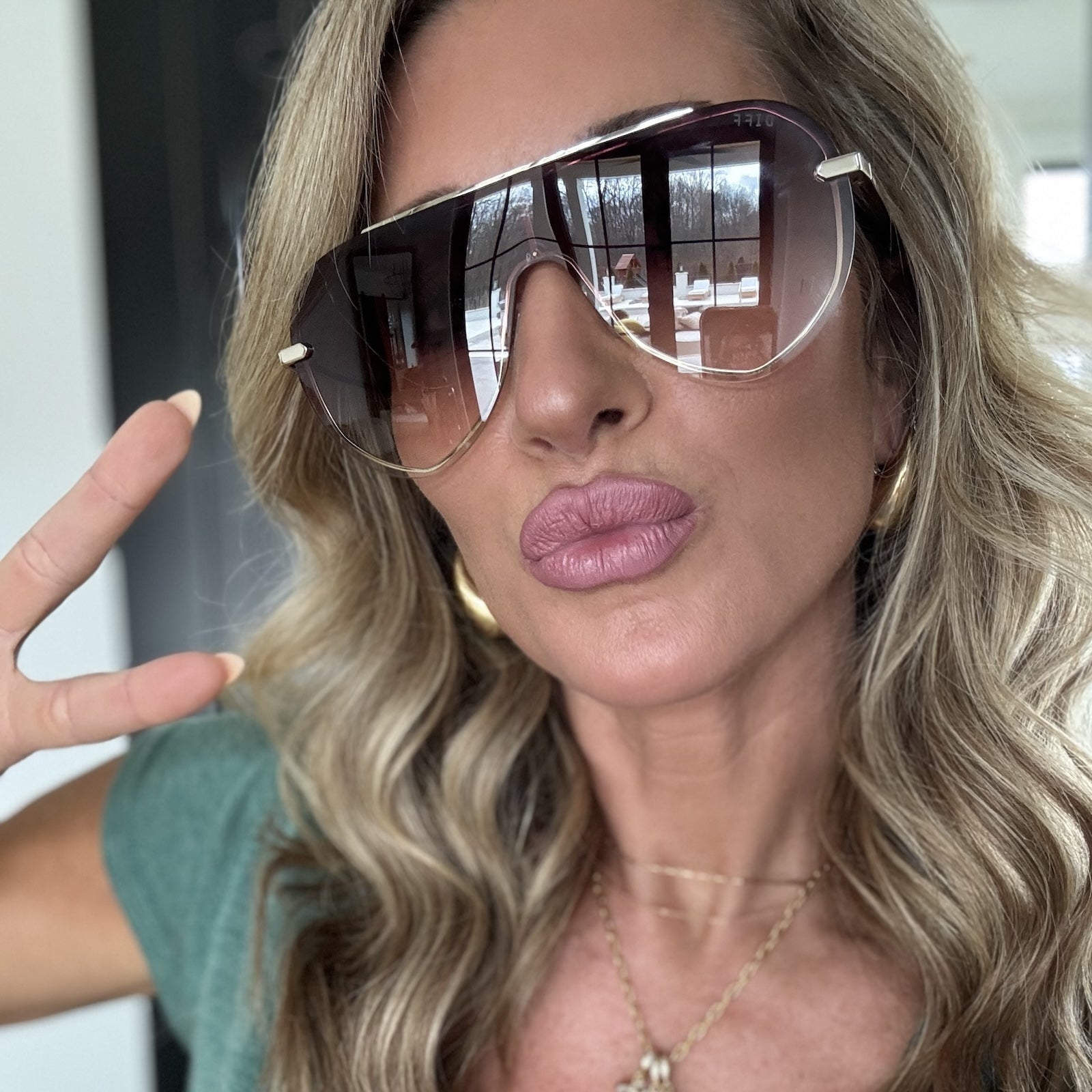 IMANI - GOLD + BROWN GRADIENT SUNGLASSES