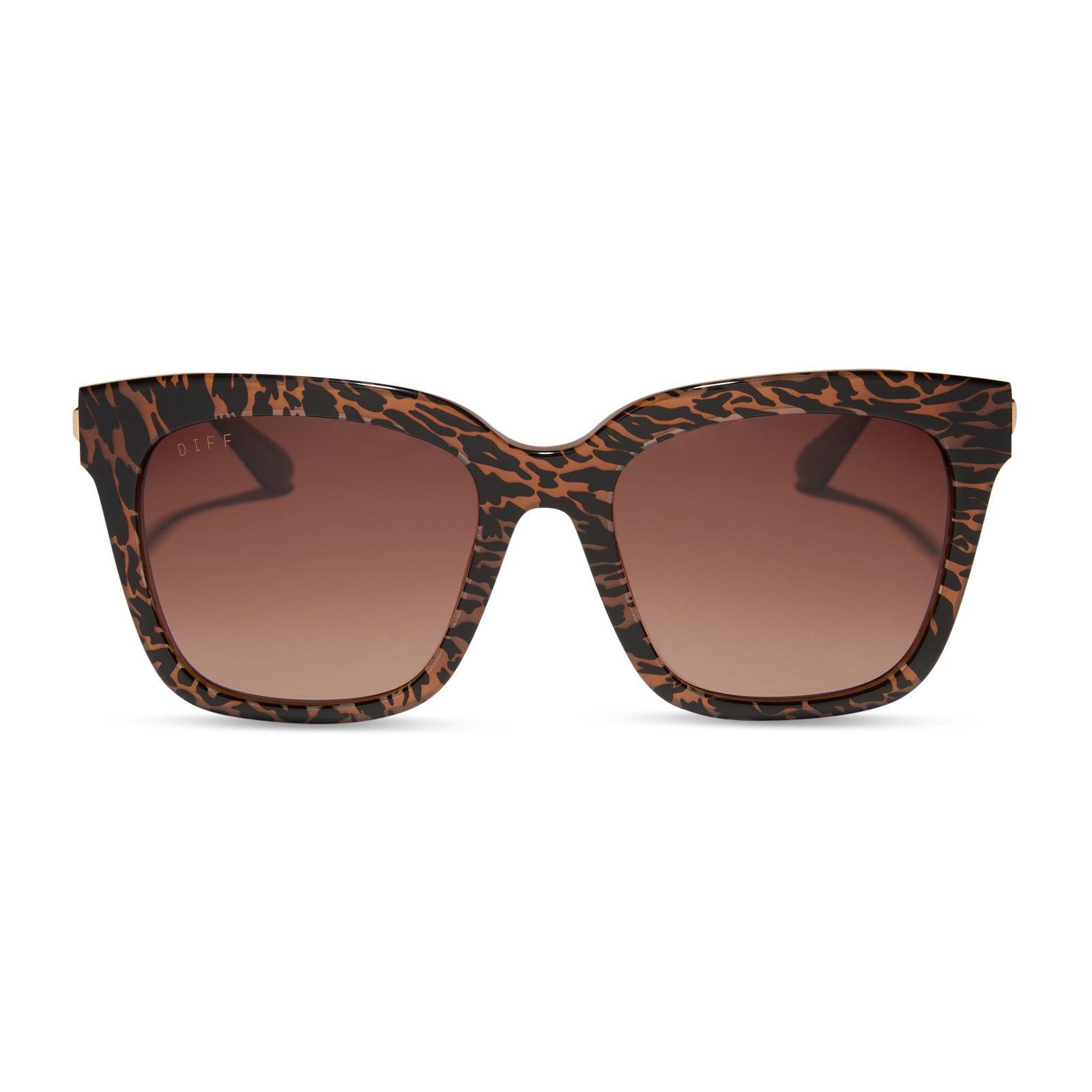 BELLA - ANIMAL + BROWN GRADIENT SUNGLASSES