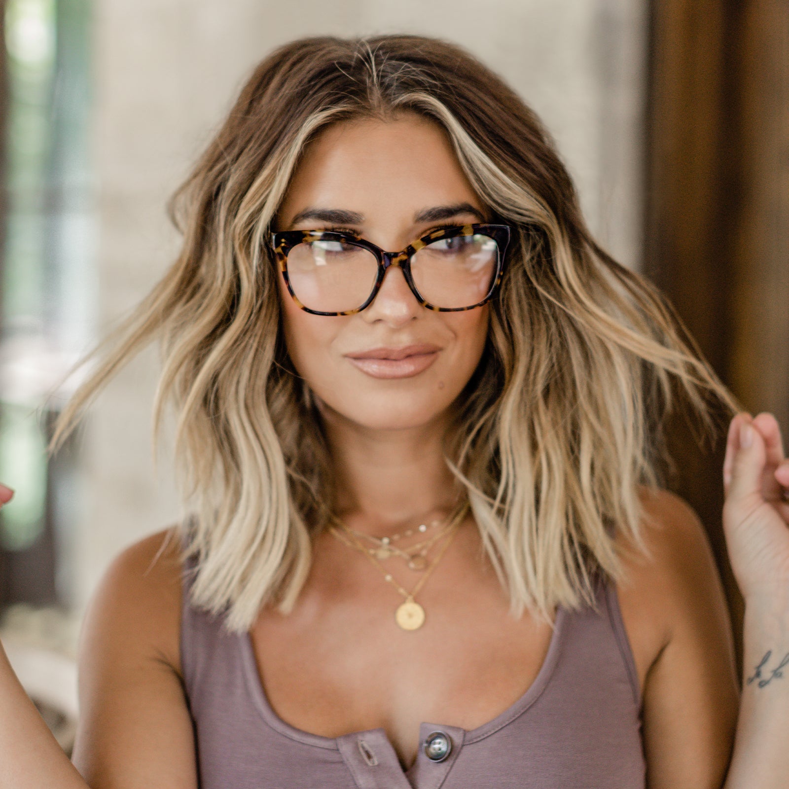 WINSTON - ROSE CRYSTAL + PRESCRIPTION GLASSES