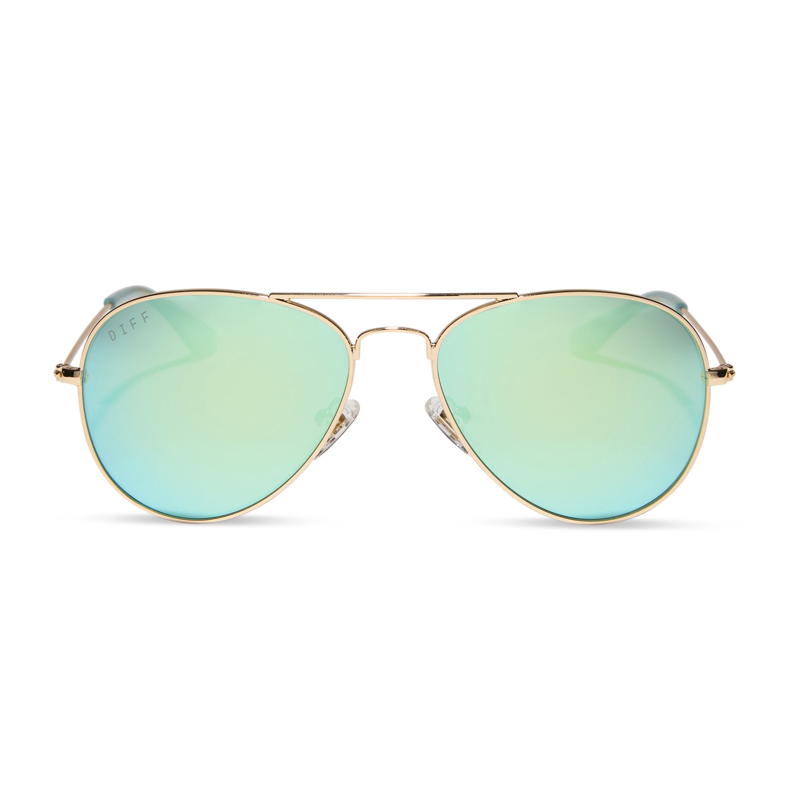 CRUZ XS - GOLD + AQUATIC AWE MIRROR SUNGLASSES