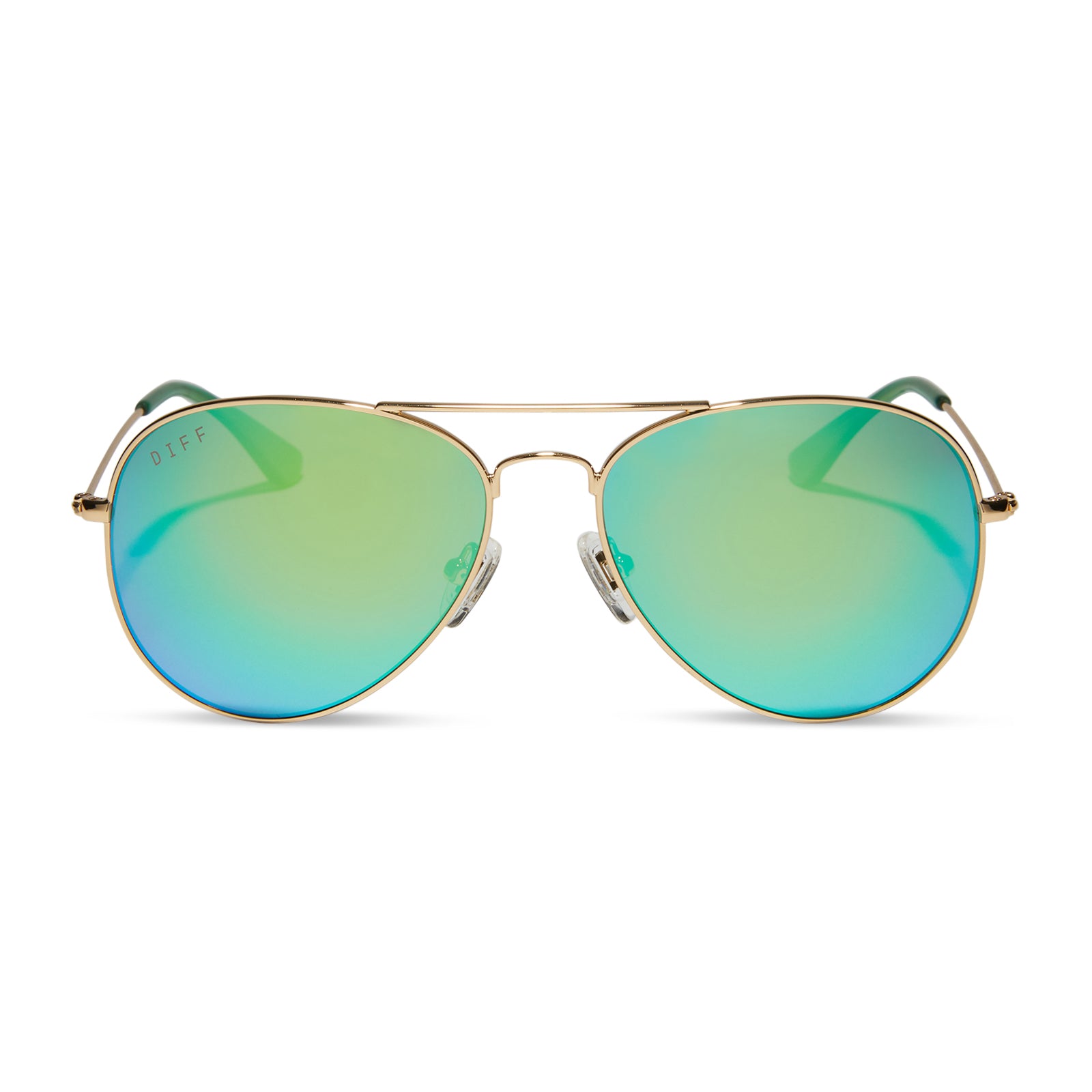 CRUZ - GOLD + GREEN MIRROR + POLARIZED SUNGLASSES