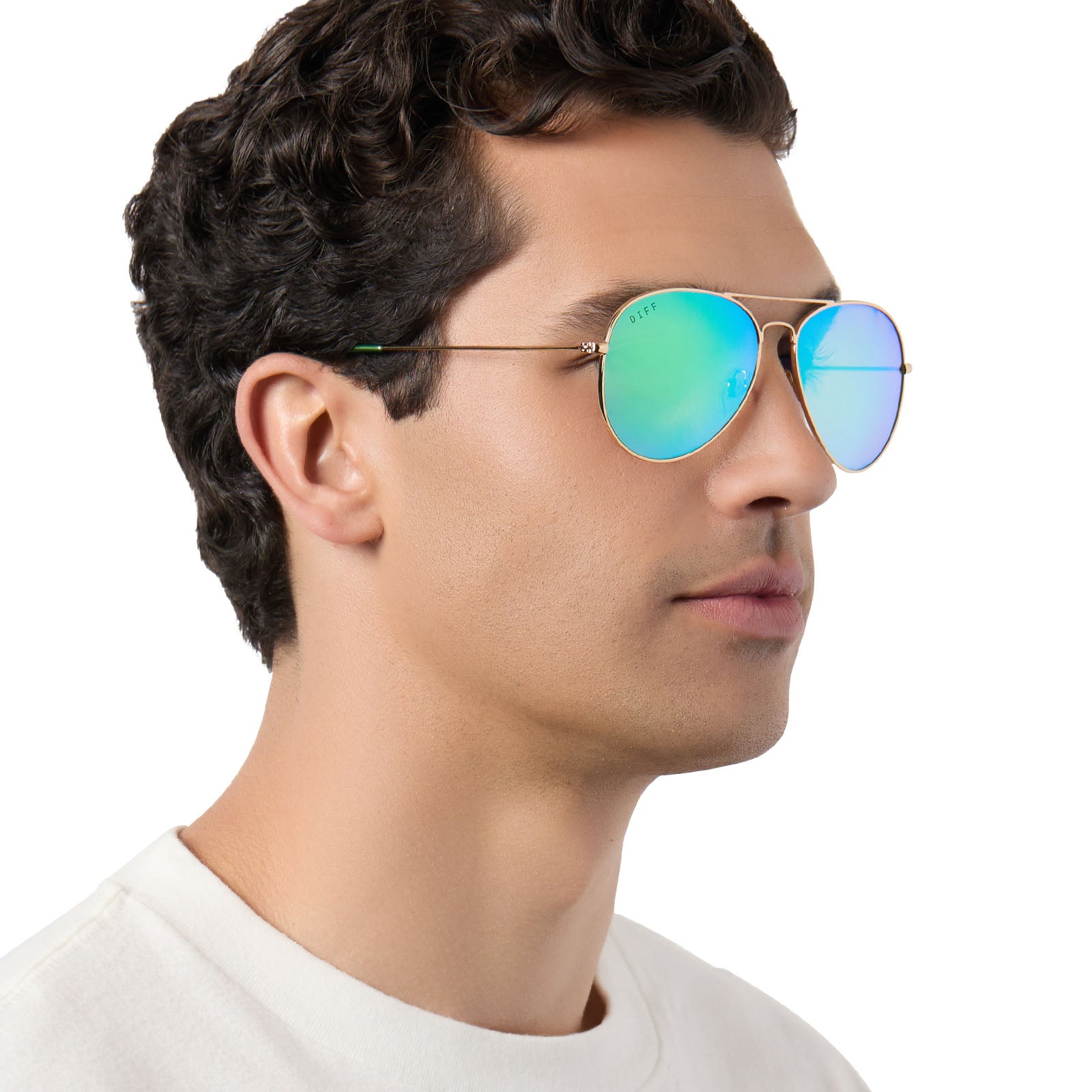 CRUZ - GOLD + GREEN MIRROR + POLARIZED SUNGLASSES