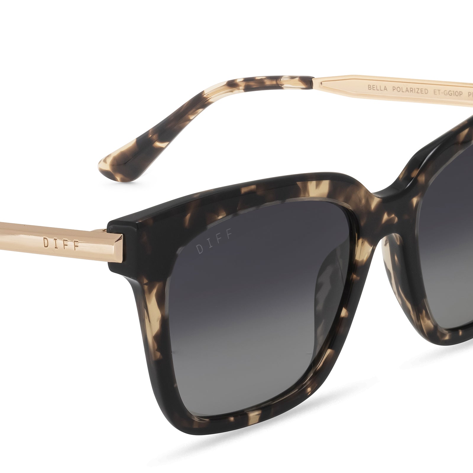 BELLA - ESPRESSO TORTOISE + GREY GRADIENT + POLARIZED SUNGLASSES