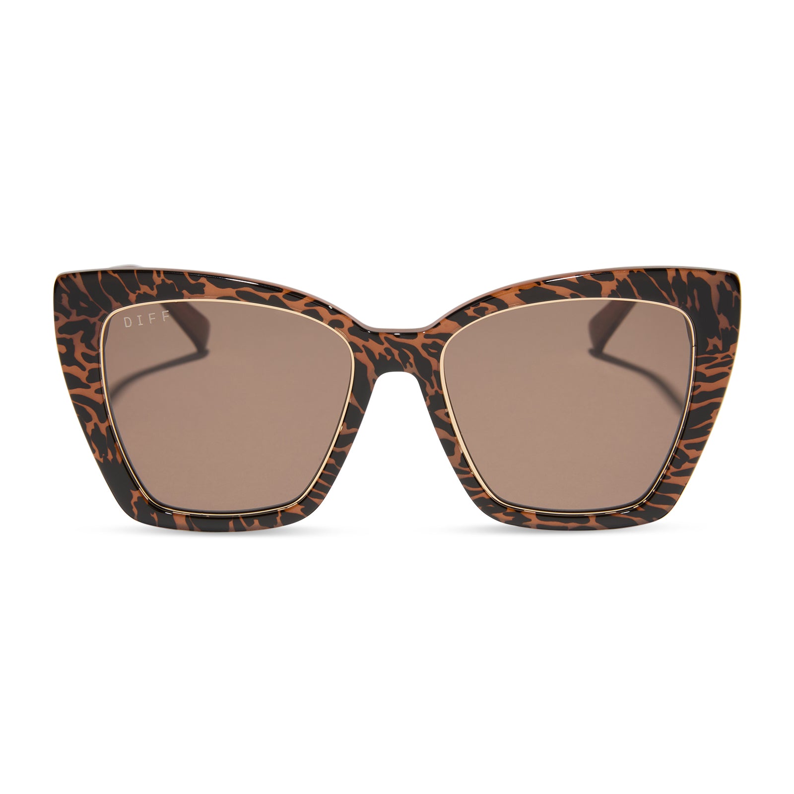 BECKY IV XS - ANIMAL + BROWN SUNGLASSES
