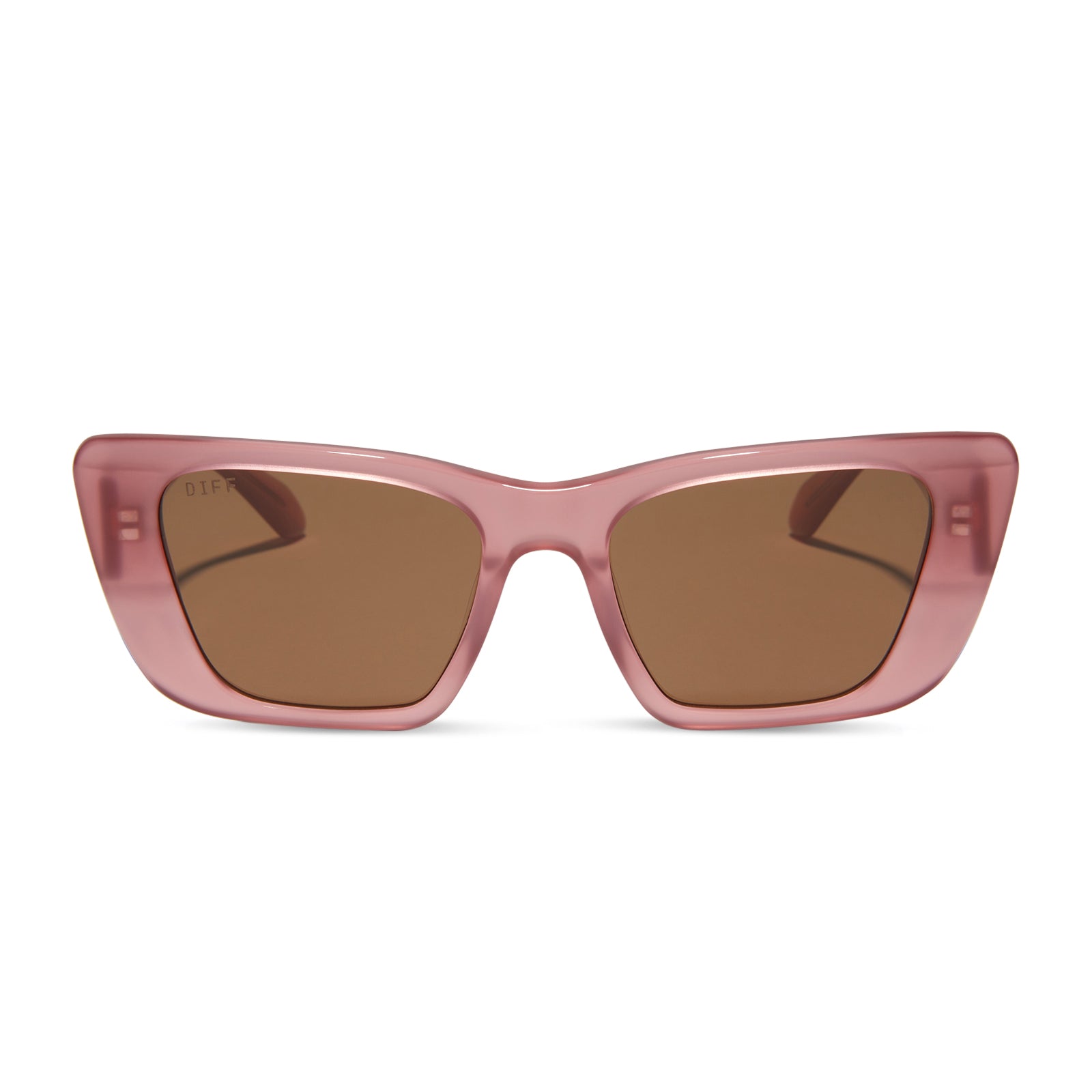 AURA - GUAVA + BROWN SUNGLASSES