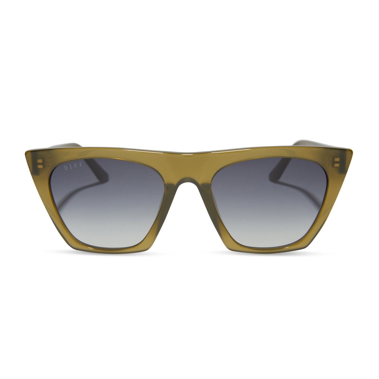 AVRIL - RICH OLIVE + GREY GRADIENT SUNGLASSES