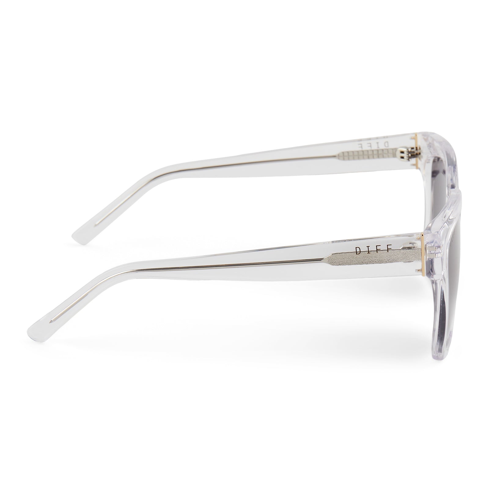 ARIANA - CLEAR CRYSTAL + GREY SUNGLASSES