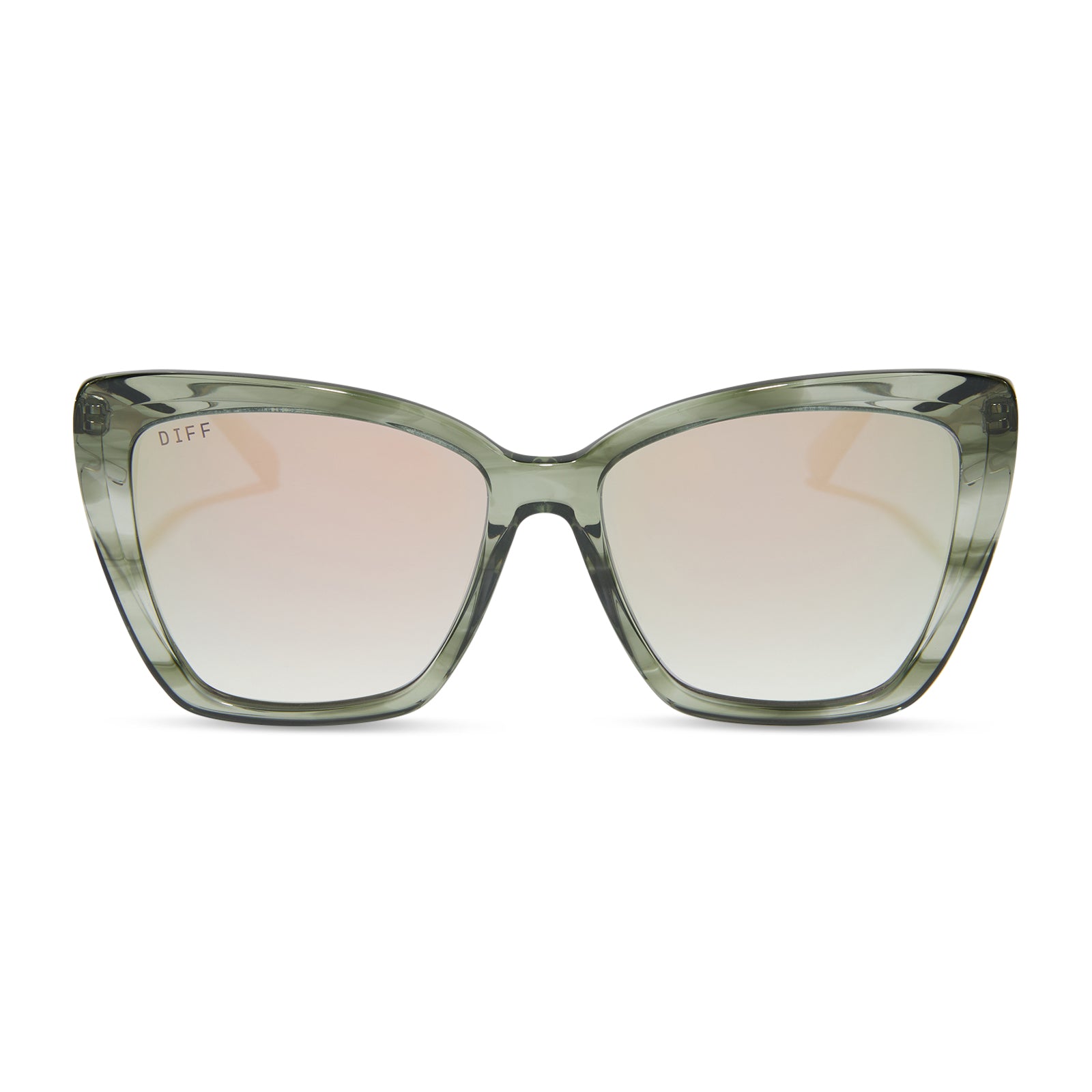 BECKY II - COOL MATCHA + COOL MATCHA MIRROR SUNGLASSES