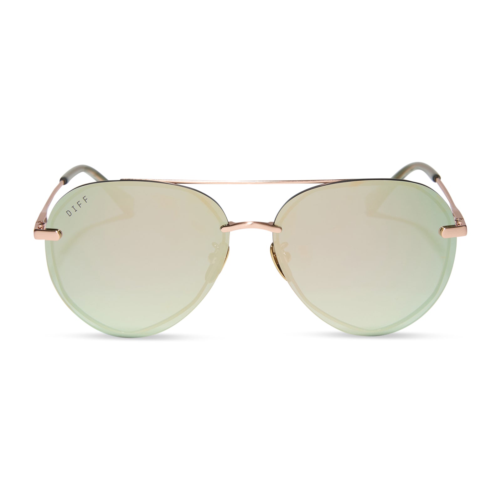 LENOX - BRUSHED CHAMPAGNE + COOL MATCHA MIRROR + POLARIZED SUNGLASSES