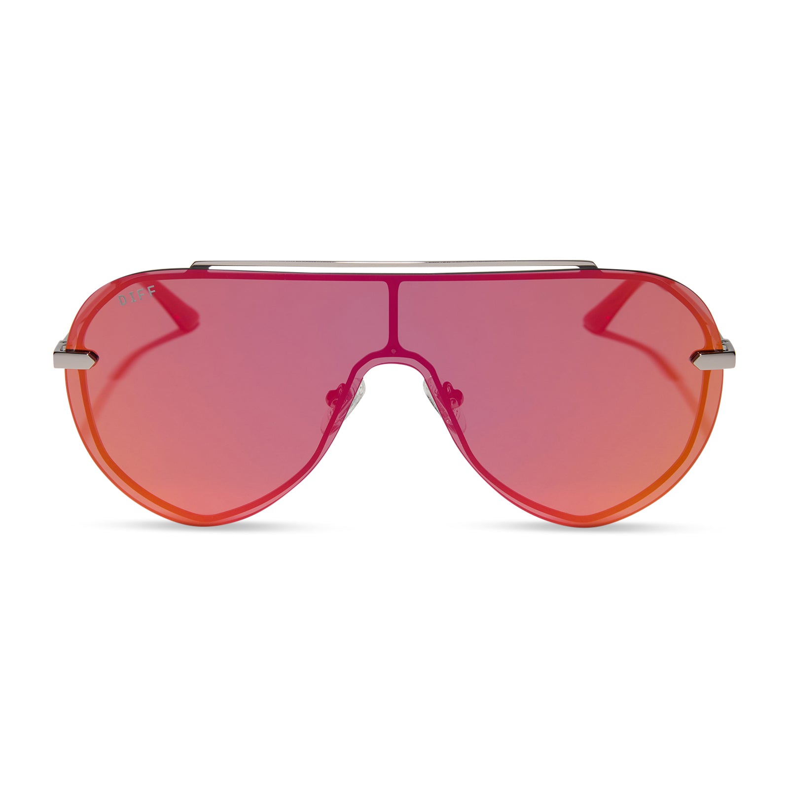 IMANI - GUNMETAL + RED HOT SUMMER MIRROR SUNGLASSES
