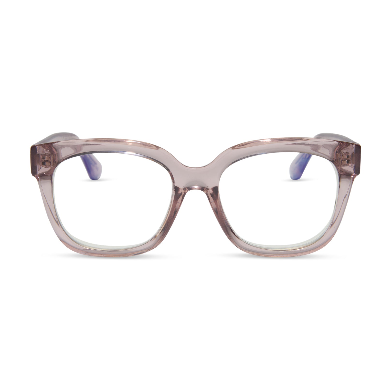 AVA - LIGHT PINK CRYSTAL + BLUE LIGHT READERS