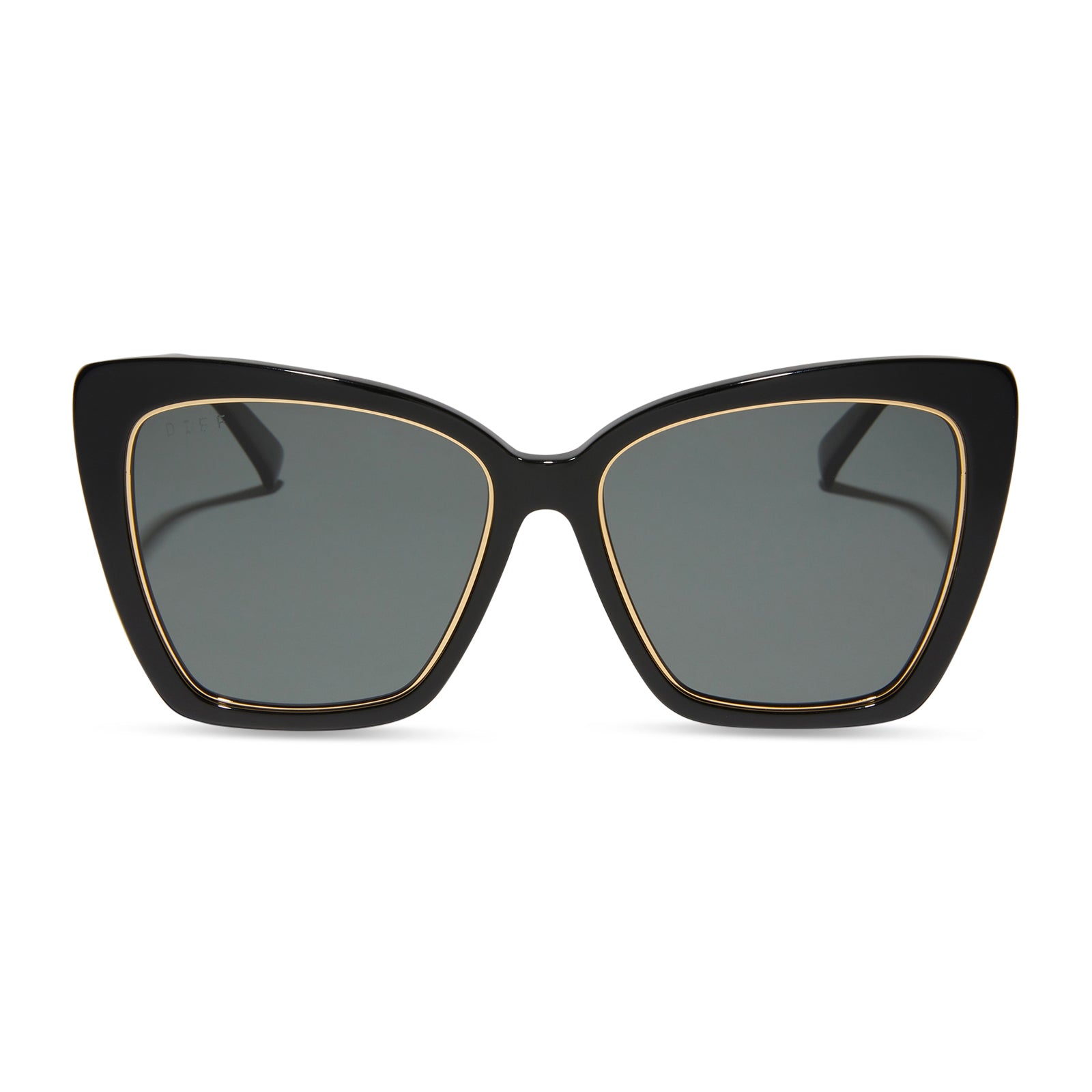 BECKY IV - BLACK + GREY POLARIZED SUNGLASSES