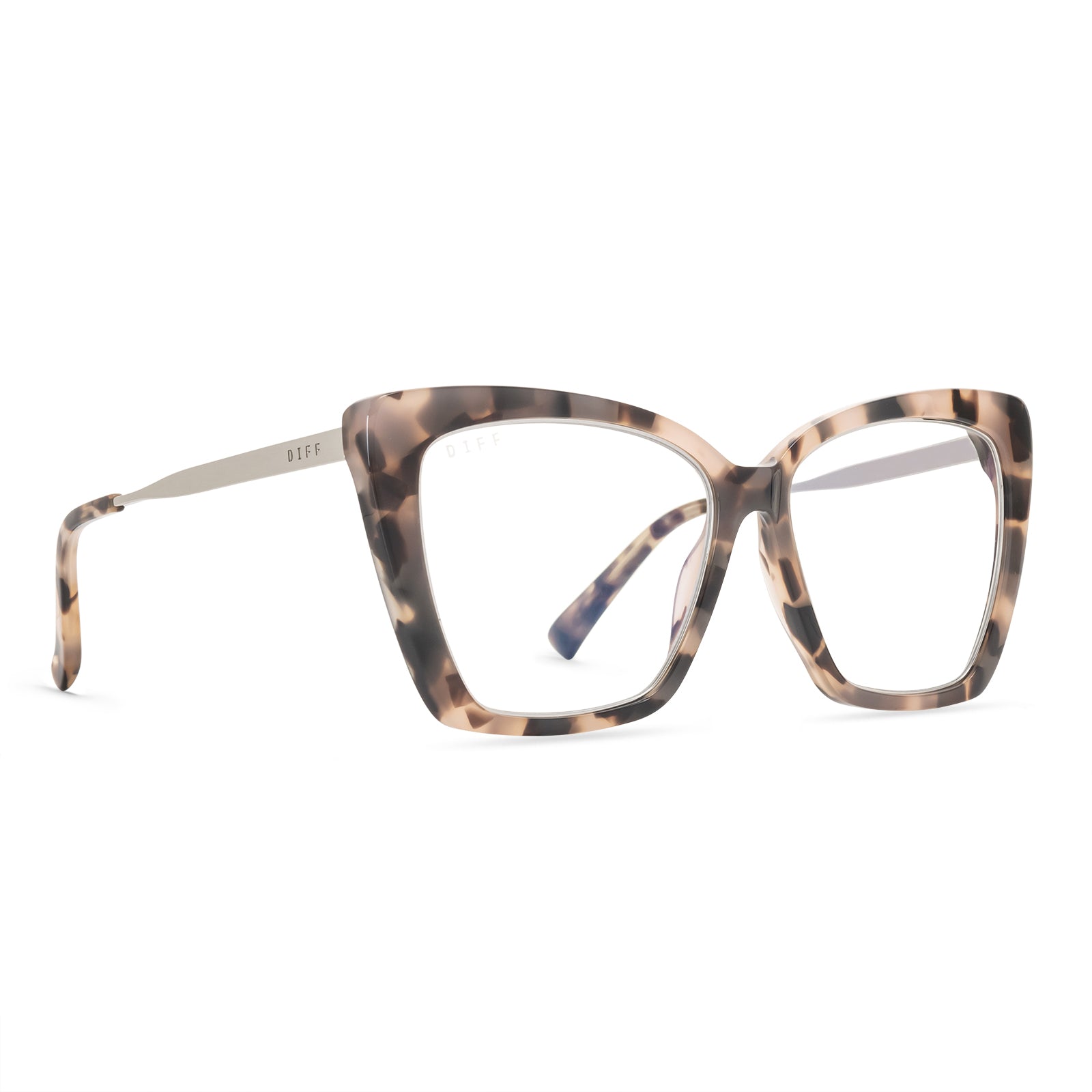 BECKY IV - HIMALAYAN TORTOISE + CLEAR GLASSES