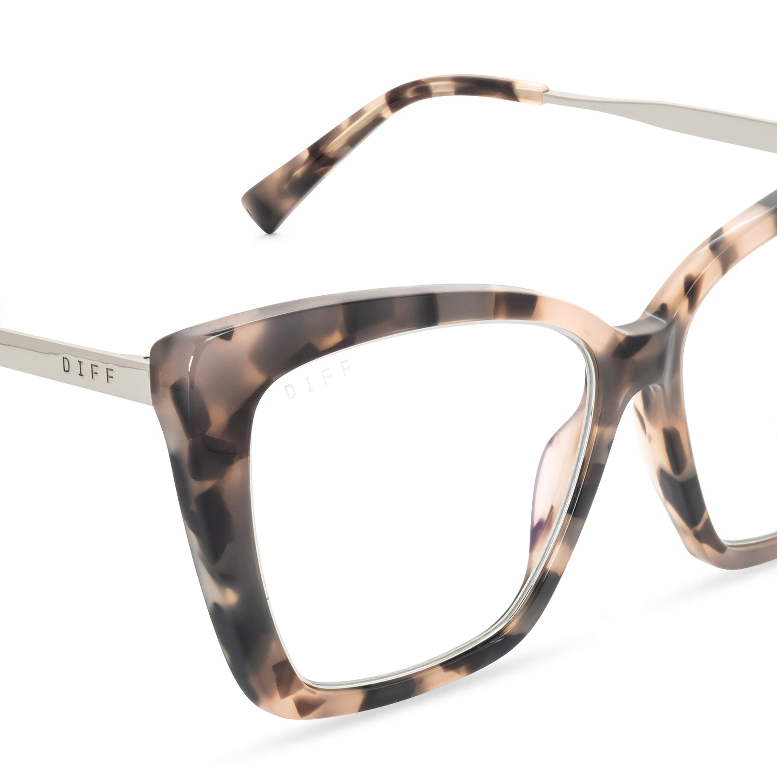BECKY IV - HIMALAYAN TORTOISE + CLEAR GLASSES