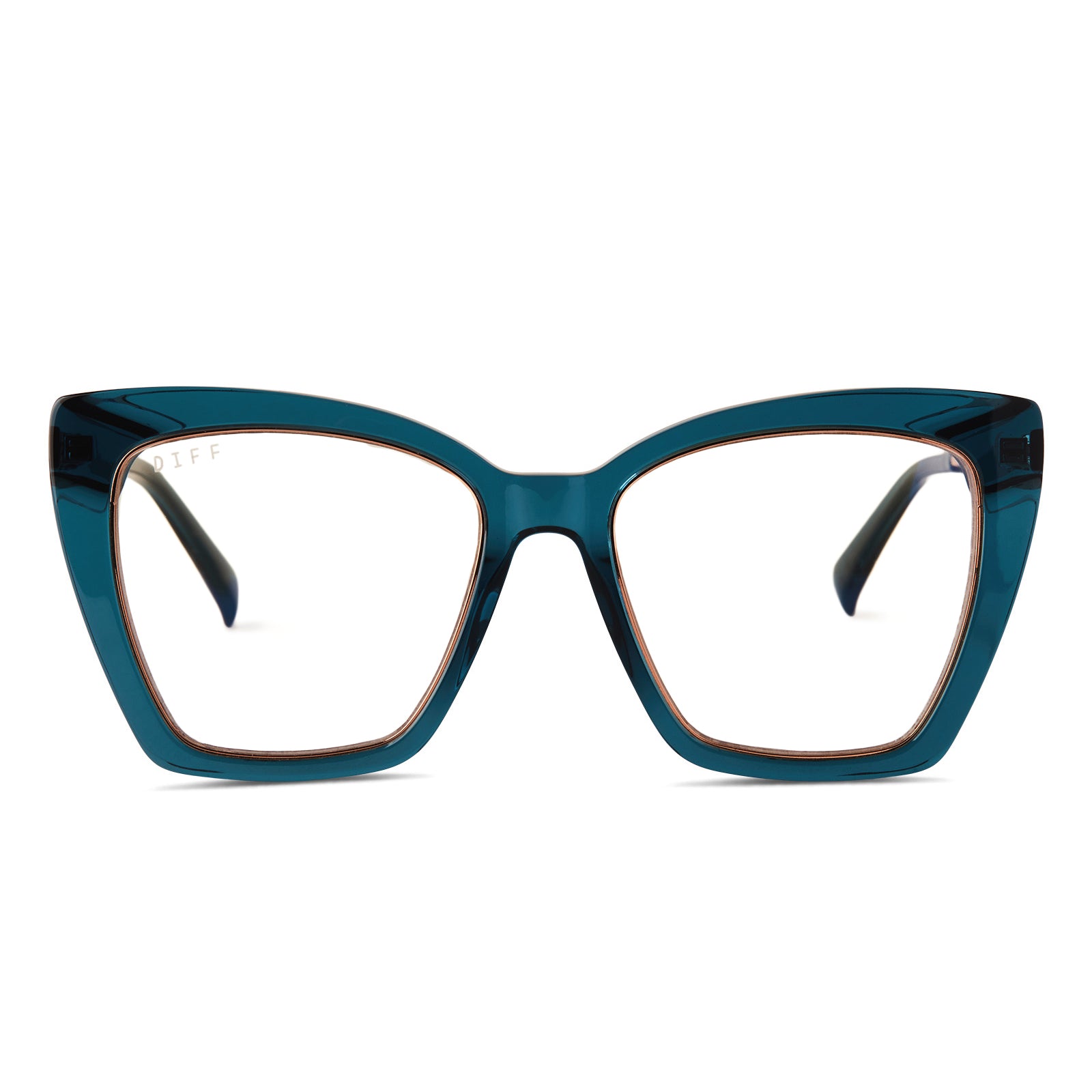 BECKY IV XS - DEEP AQUA + CLEAR GLASSES