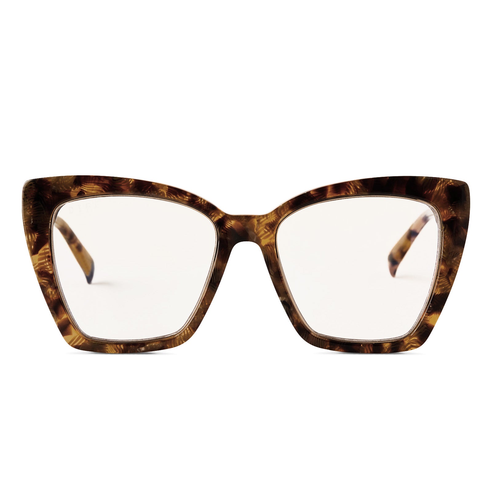 BECKY IV XS - TOASTED COCONUT + CLEAR GLASSES