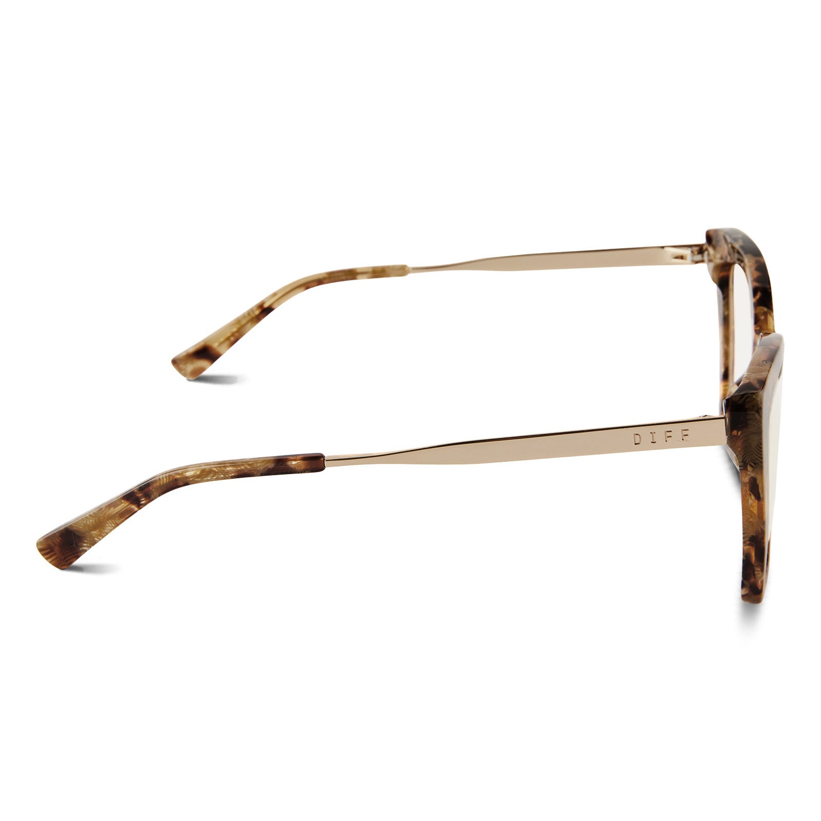 BECKY IV XS - TOASTED COCONUT + CLEAR GLASSES