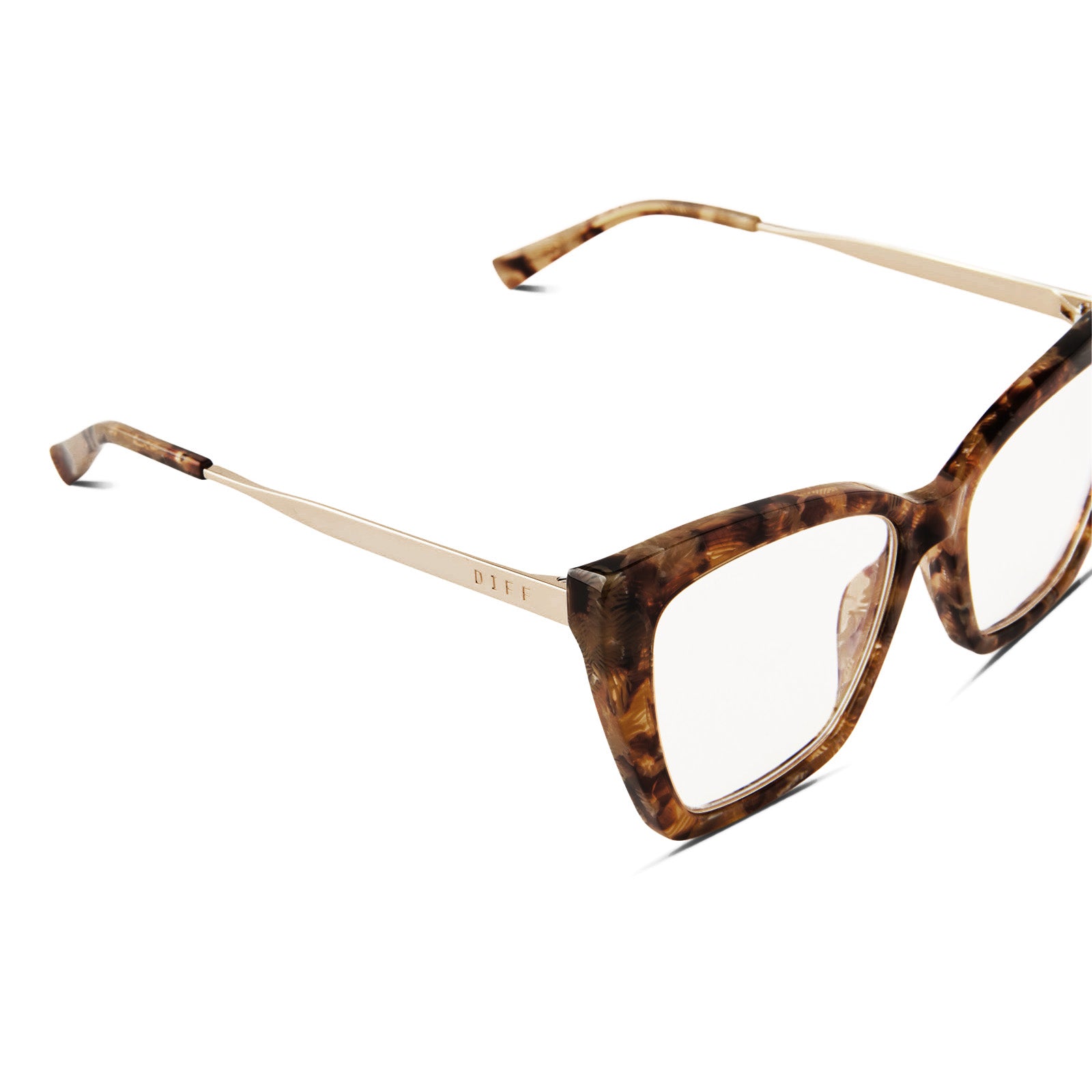 BECKY IV XS - TOASTED COCONUT + CLEAR GLASSES