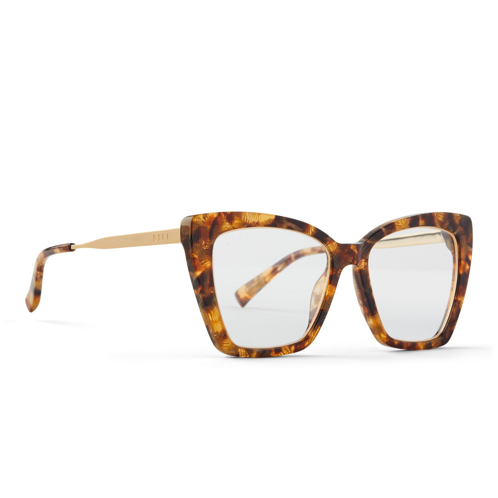 BECKY IV XS - TOASTED COCONUT + CLEAR GLASSES