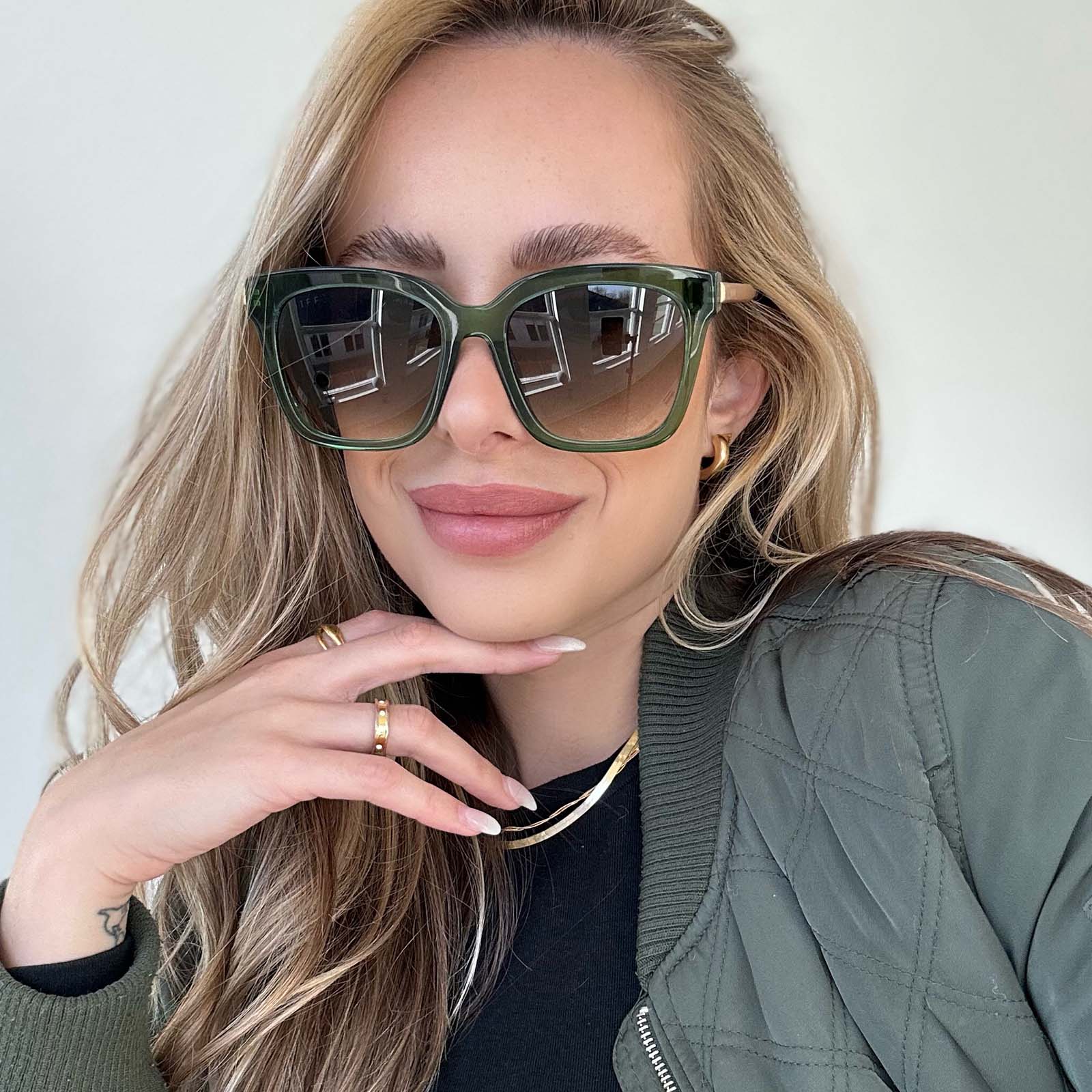 BELLA - SAGE CRYSTAL + PRESCRIPTION GLASSES